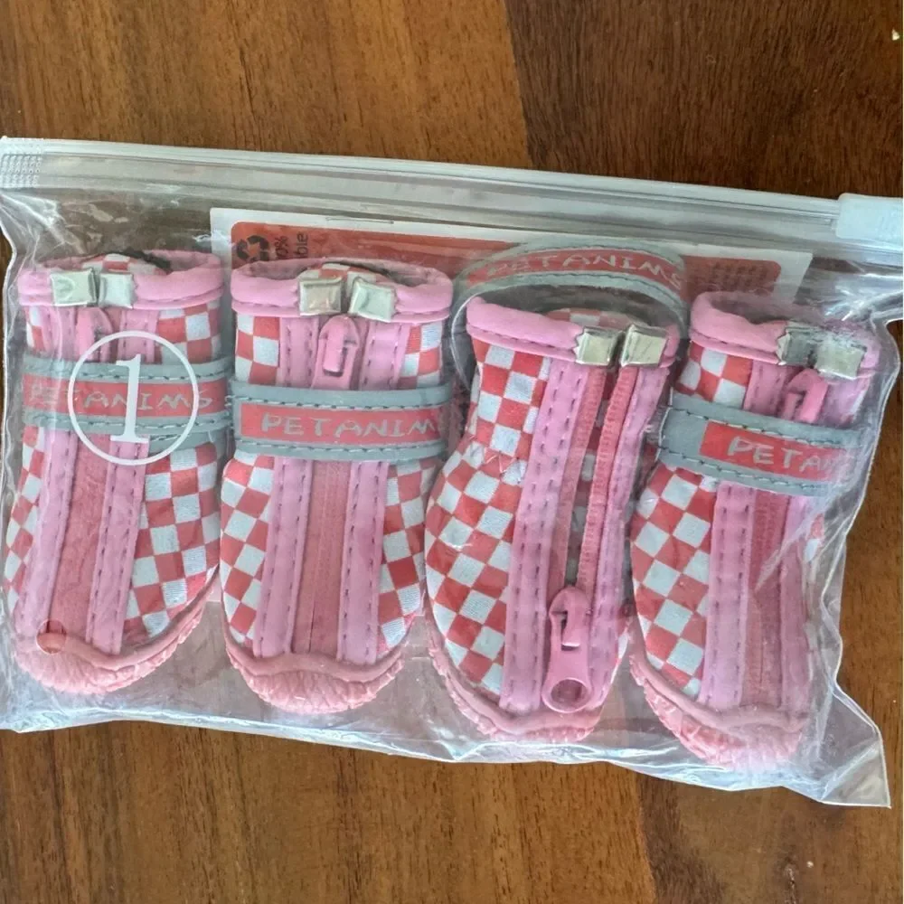 Doggie shoes sz 1 sz 3 please see pics for approximate sizing nib